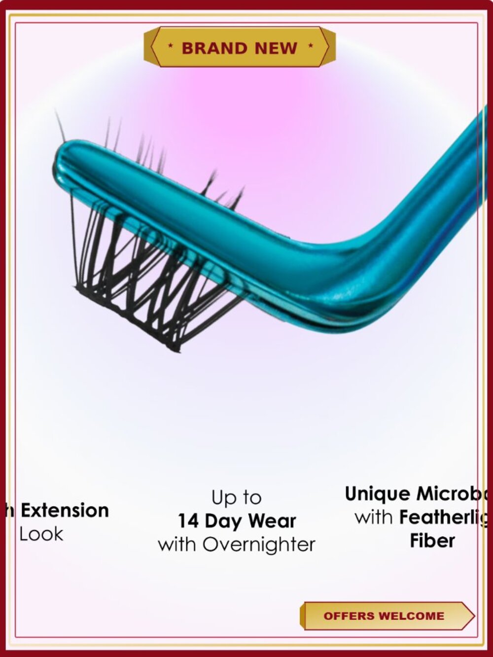 Clear Band Lash Extension Kit, 36 Clusters, Natural Look - Picture 4 of 8